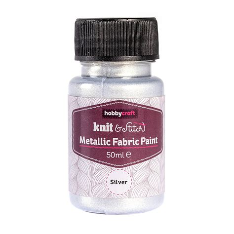 silver metallic fabric paint